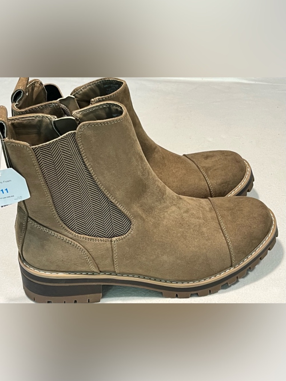 Time and Tru Taupe Slip-On Ankle Boot with Memory Foam - Picture 4 of 8